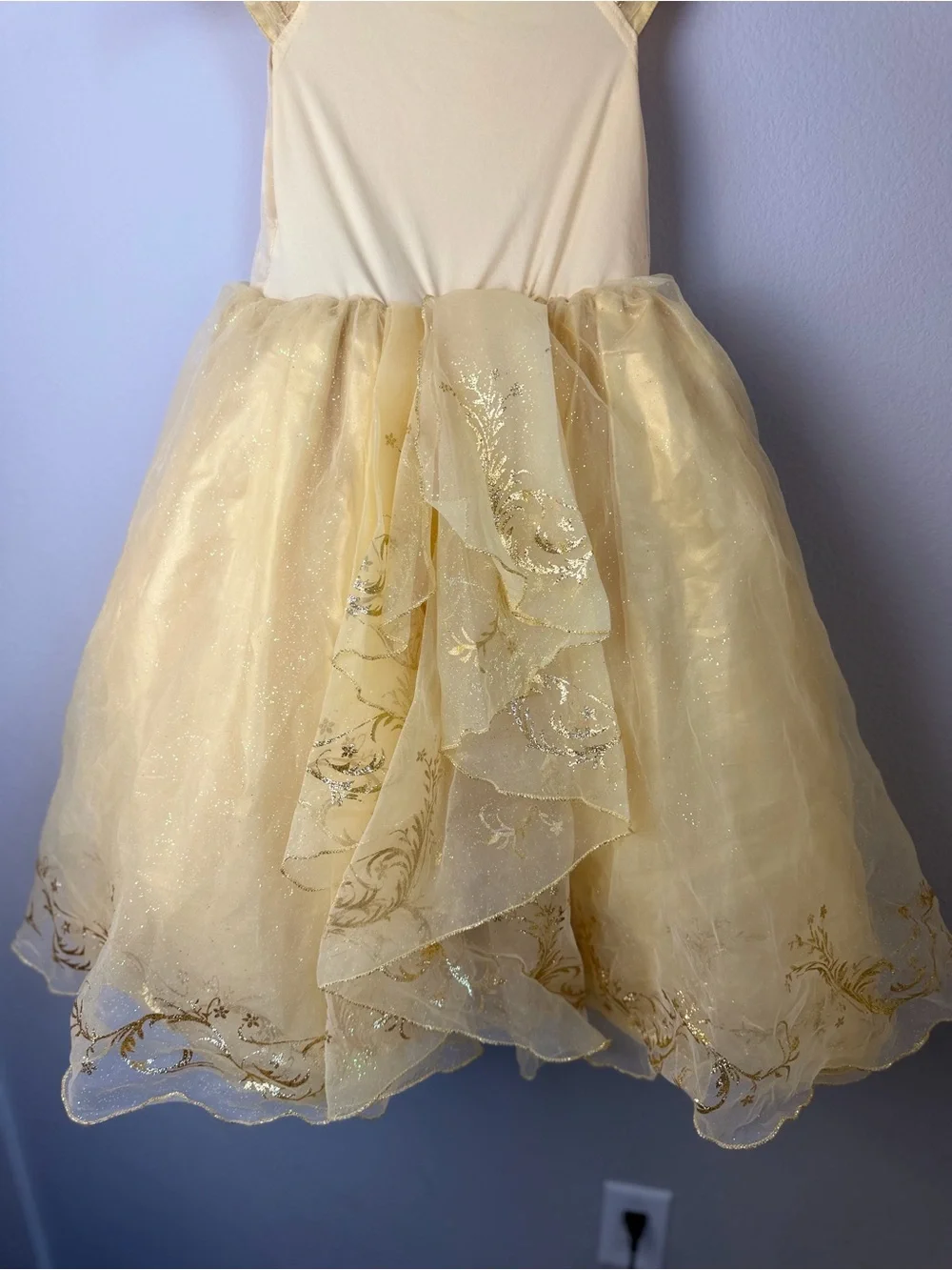 Yellow Princess Belle Tulle Costume Dress for Kids